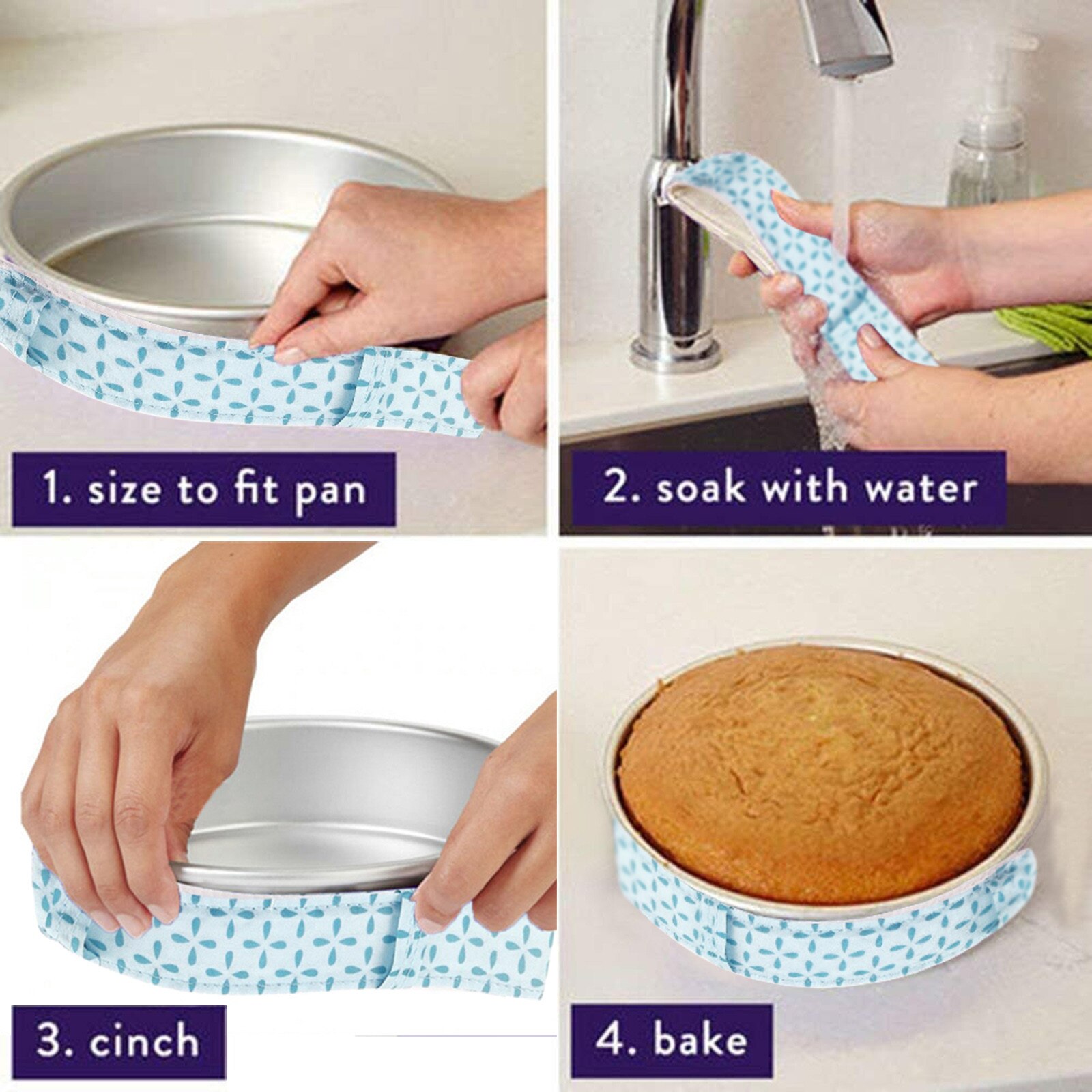 Baking cake mold baking tray Protection Cake Pan Strips Cloth strip Anti-deformation cake auxiliary tool DIY baking cake tool