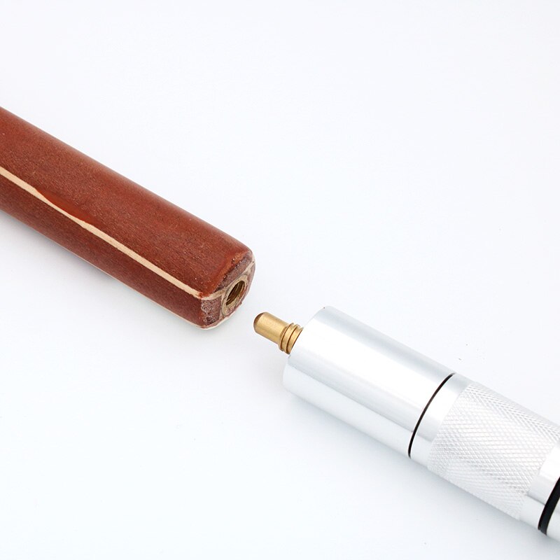 Zilveren telescopische aluminium biljartkeu verlengstuk 33cm biljartaccessoires verlengstuk voor