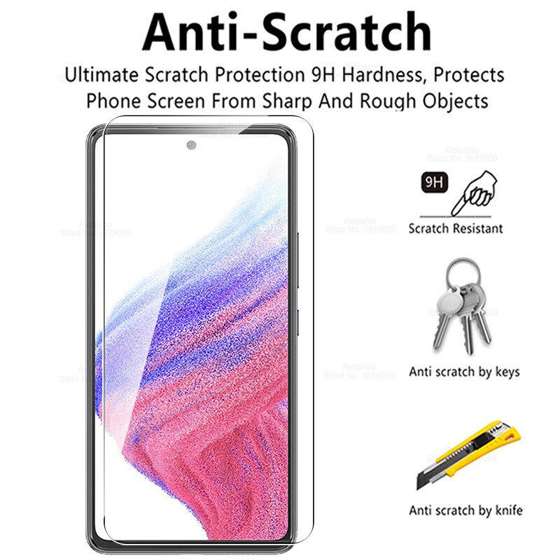 6in1 Camera Lens Protective Glass For Samsung Galaxy A53 5G Tempered Screen Protector Sumsung A53 A 53 6.5inches Full Cover Film