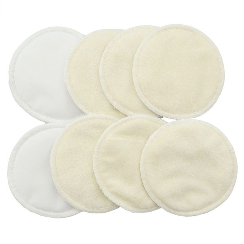 [ONNPNNQ] 4 Pcs Bamboo Breast Pad Nursing Pads For Mum Washable Waterproof Feeding Pad Bamboo Reusable Breast Pads