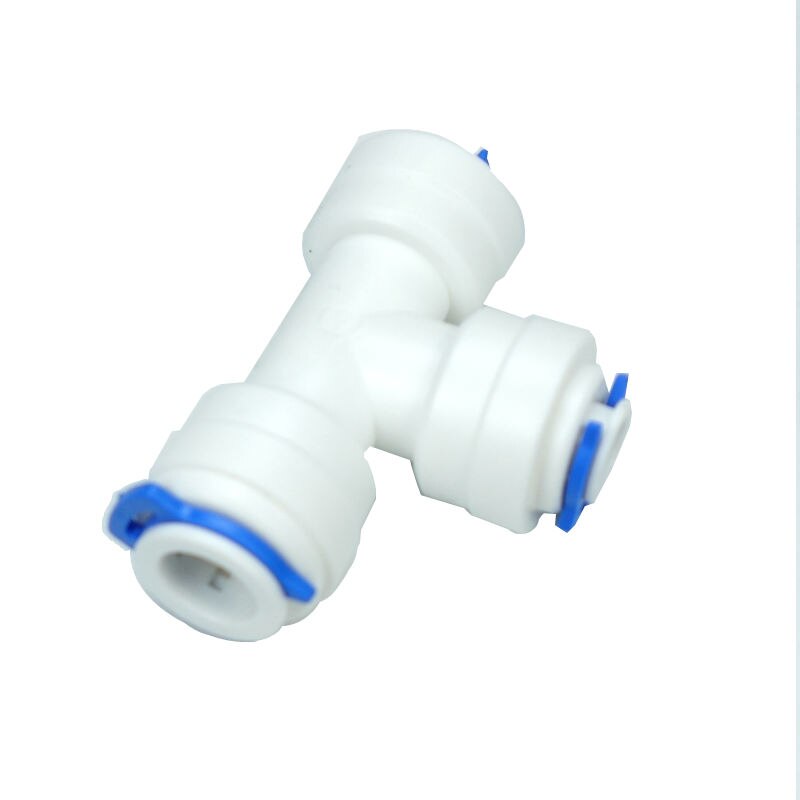 Gelijk Of Verminderen T Snelkoppeling Tee Fitting RO Waterzuiveraar Omgekeerde Osmose Aquarium System Connector Montage