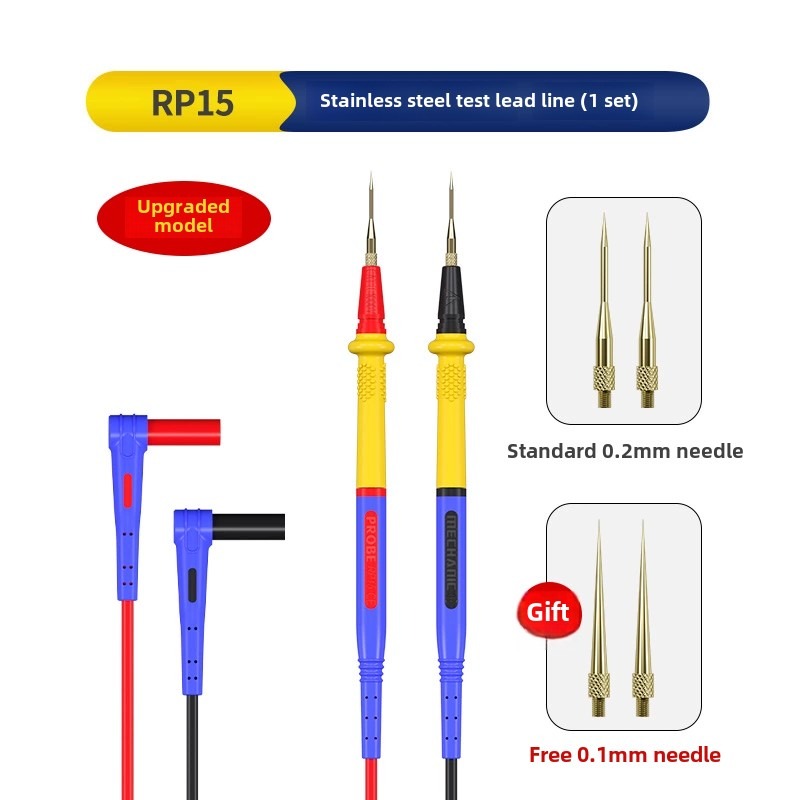 Mekaniker  rp4 multimeter testkabel ultratunna multimeter testledningar utbytbar pennspets universell till pekare/digital multimeter: Vit