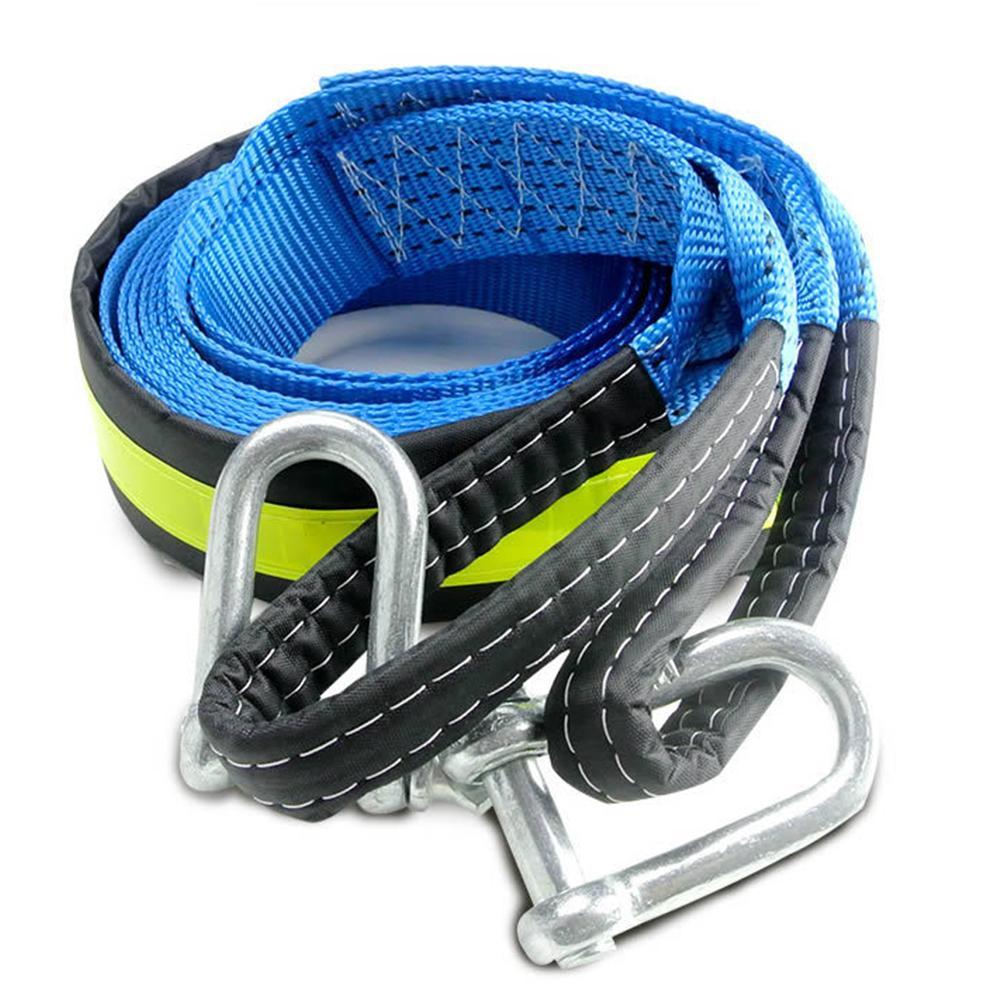 5M 8 Tons Winch Tow Cable Tow Strap Car Towing Rope With Hooks For Heavy Duty Car Emergency Off Road Emergency Tow Rope