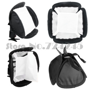 23 cmx 23cm universele draagbare camera flitser softbox diffuser  f 580ex 430ex 600ex voor canon nikon pentax yongnuo flitser