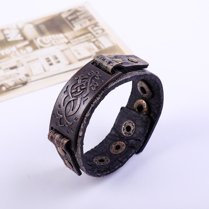 årgang menn armbånd viking tilbehør europeisk amerikansk personlighet lær armbånd armbånd herre smykker