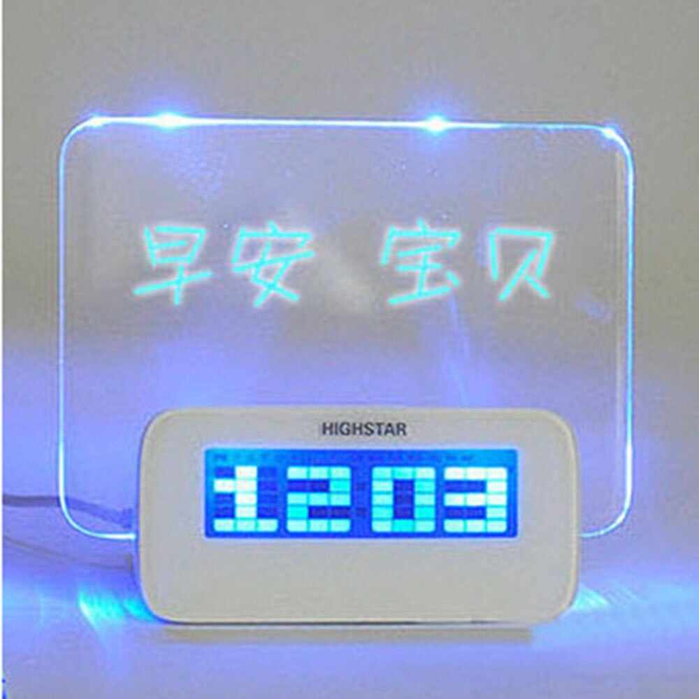 DIY Digital Electronic Note Alarm Clock intelligent Luminous LED clock countdown calendar thermometer clock BIG DISPLAY TIME