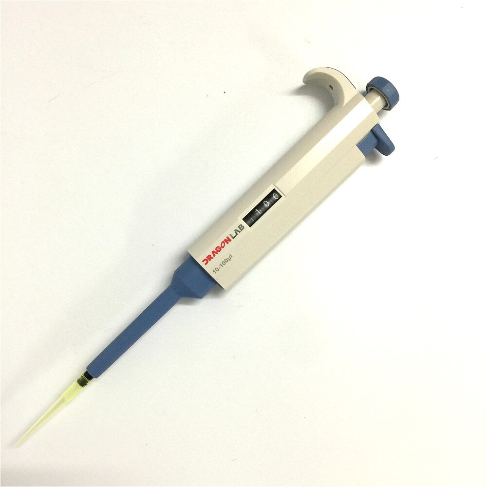Mechanical Pipette-TopPette Dlab Single-channel Adjustable Pipette Dragon lab Pipettor Pipet 10-100 ul Get Tips 200 Pcs