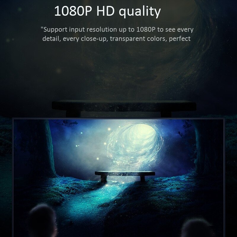 Hdmi til av konverter hdmi til rca lotus hd video konverter 1080p hd til tv, skærm, projektor, spillekonsol(eu-stik)
