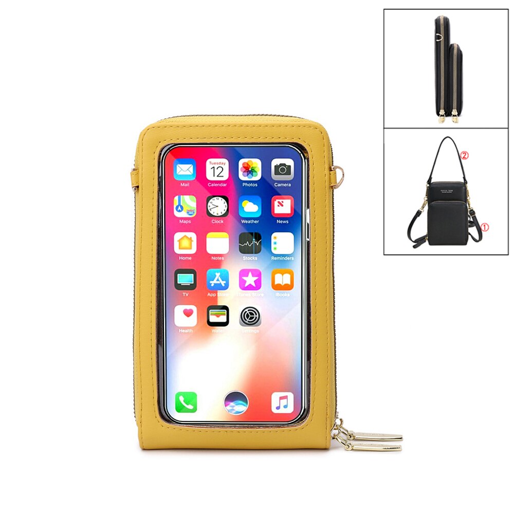 Bandoleras de piel sintética para mujer, de gran capacidad bolso cruzado, multifuncional, para teléfono