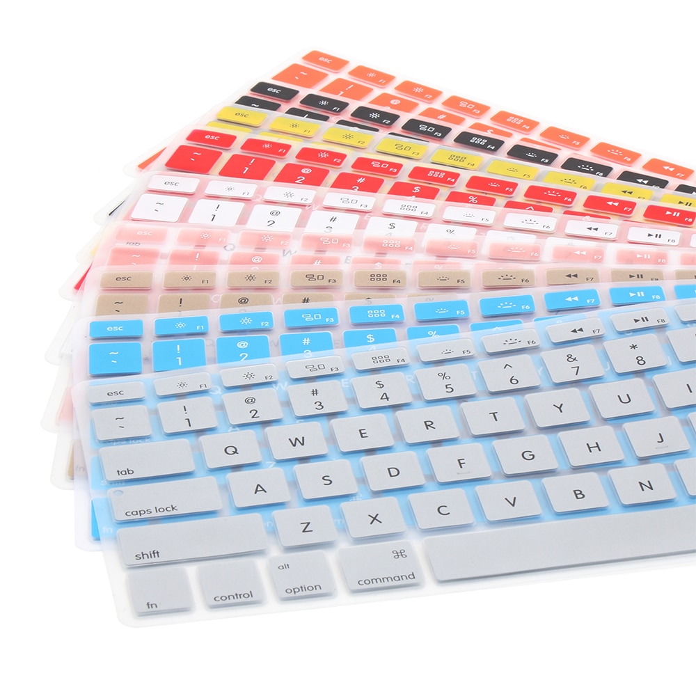 Silicone Soft Keyboard Cover For Apple Macbook Pro Air 13" 15" 17" or older) Candy Colors Computer Accessories