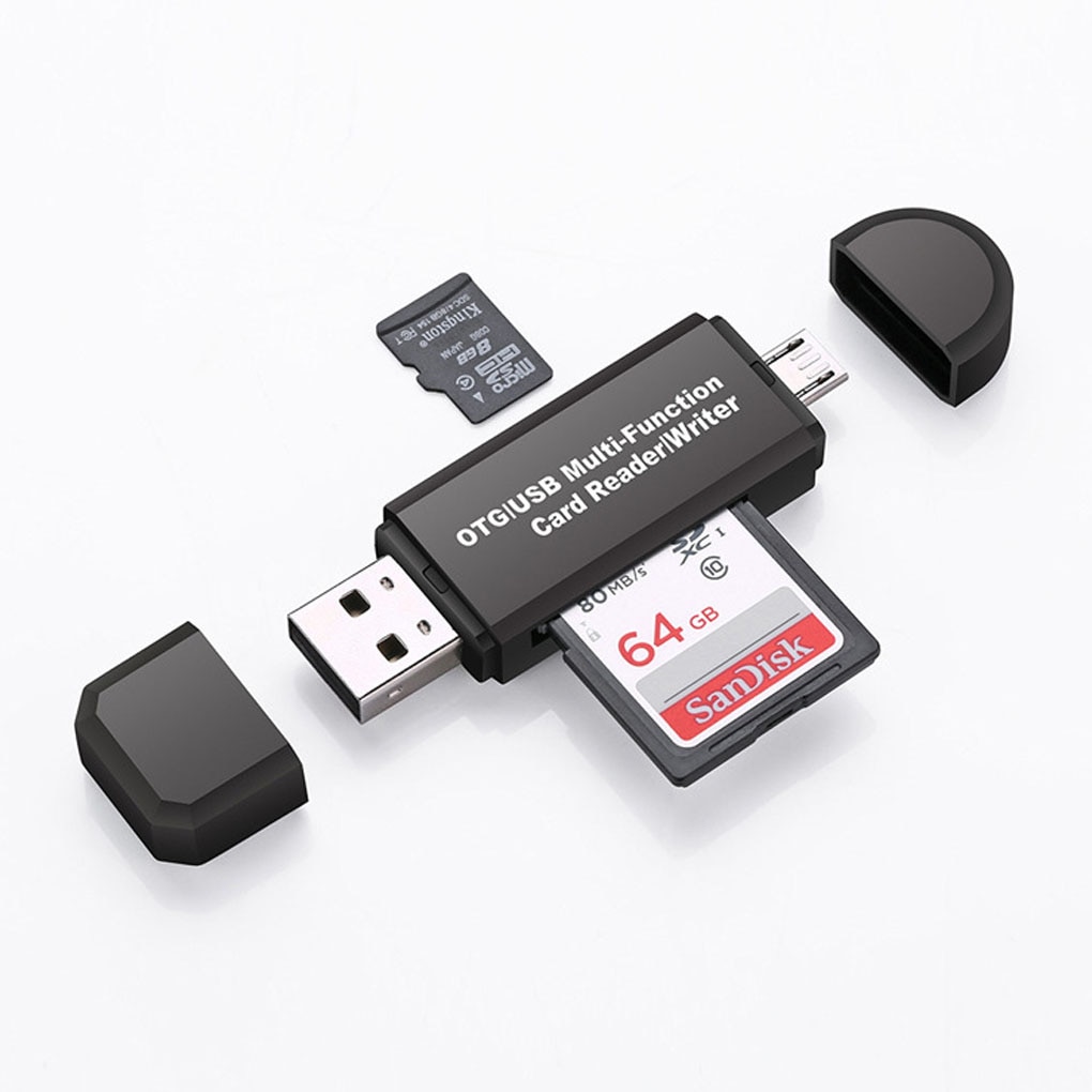 2 In 1 Usb Kaartlezer Flash Drive Voor Android/Pc Uitbreiding Headers High-Speed USB2.0 Universal Otg tf/Sd-kaartlezer