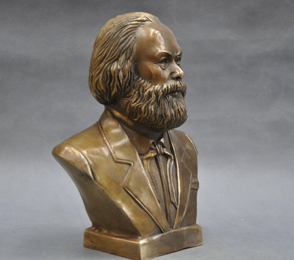 Tysk storkommunist carl marx buste bronzestatue