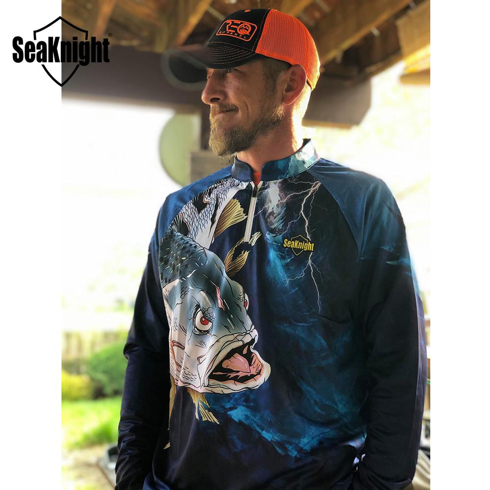 Seaknight Vissen Kleding SK004 Lange Mouwen L Xl Xxl Xxxl Xxxxl Zomer Sneldrogende Ademend Anti-Uv Zon Bescherming T shirt