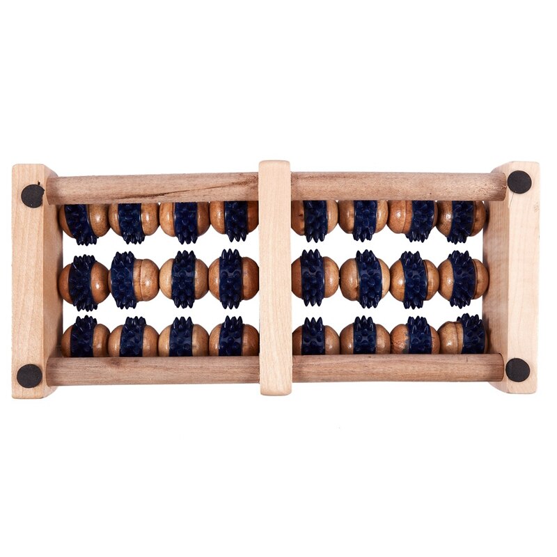 -massage rubberen wiel stimuleert de voet houten massager rolwiel voet - onderste acupunctuur gezondheidszorg