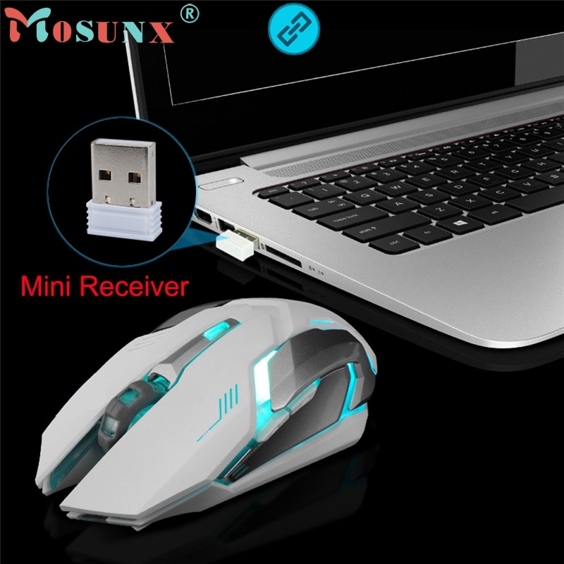Mus raton genopladelig  x7 trådløs lydløs led baggrundsbelyst usb optisk ergonomisk gaming mus til pc bærbar computer mus