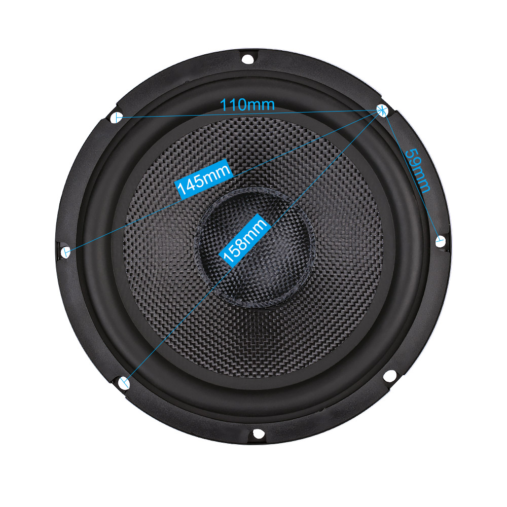 AIYIMA – haut-parleur 6.5 pouces, 1 pièce, son de basse à portée moyenne, 4 8 Ohm 40W, Fiber de verre, caisson de basses, bricolage, bibliothèque de cinéma à domicile