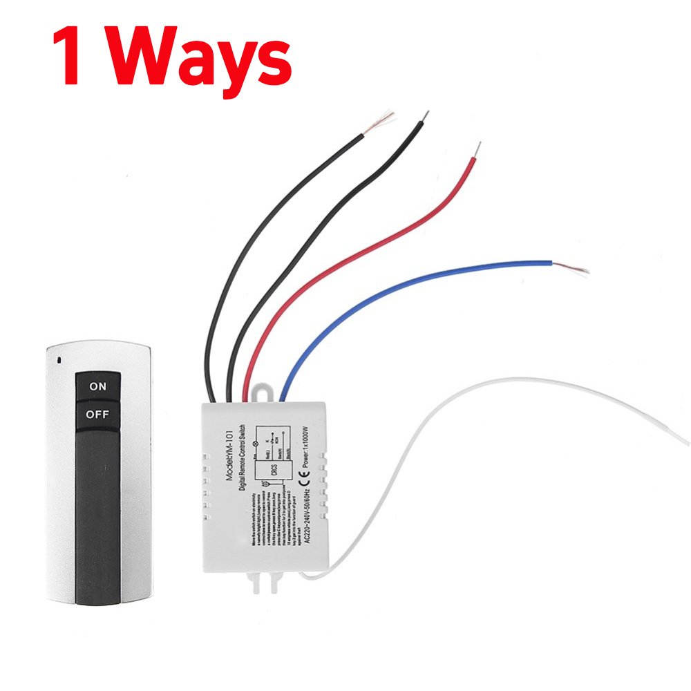 Práctico conjunto de dispositivos de Control remoto 220V 3 canales interruptor de Control remoto Digital inalámbrico para herramientas de luz de lámpara: RED