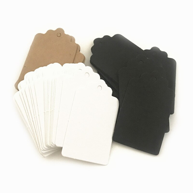 100 Uds Kraft de papel hecho a mano etiqueta con amor para DIY caja de etiqueta Magdalena de caramelo etiquetas de agradecimiento/hecho a mano favores de de nombre etiqueta