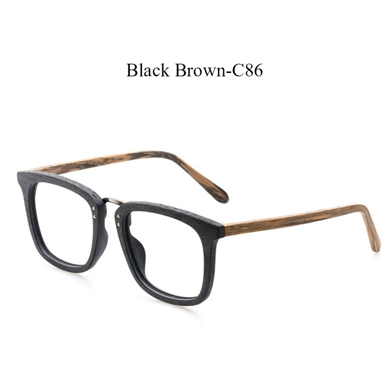 Hdcrafter träglasögonbågar män optiskt receptbelagda läsglas glasögonbågar träglasögon lunette de vue: C86