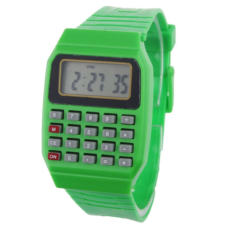 Silicone Multi-Purpose Date Time Electronic Wrist Calculator Watch F701