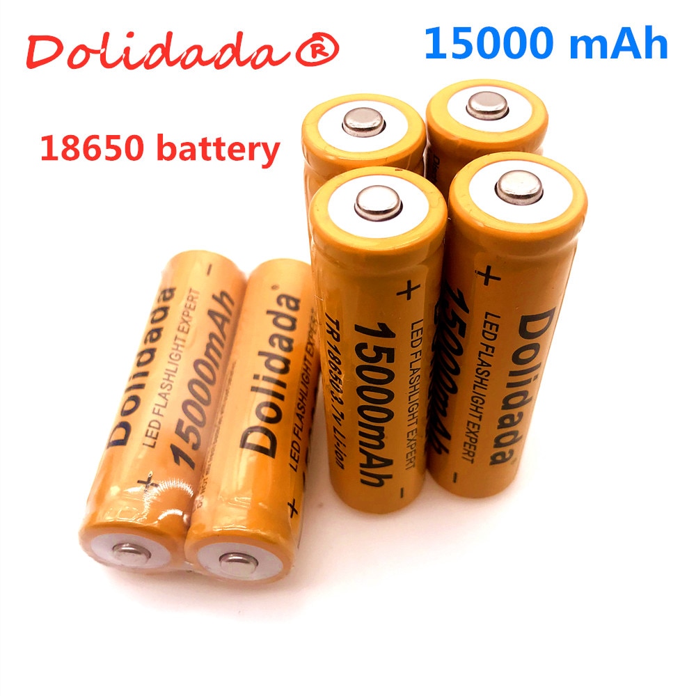 4PCS Dolidada 15000 mAh 3.7 V 18650 lithium ion batteries Rechargeable battery For LED flashlight/Electronics