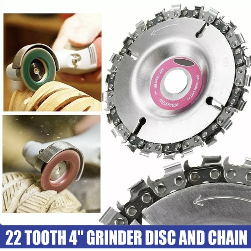Inch Houtsnijwerk Houtbewerking Ketting Grinder Zagen Disc Keten Plaat Tool Voor 125Mm/115Mm Hoek Slijpen 5 of 4 Inch
