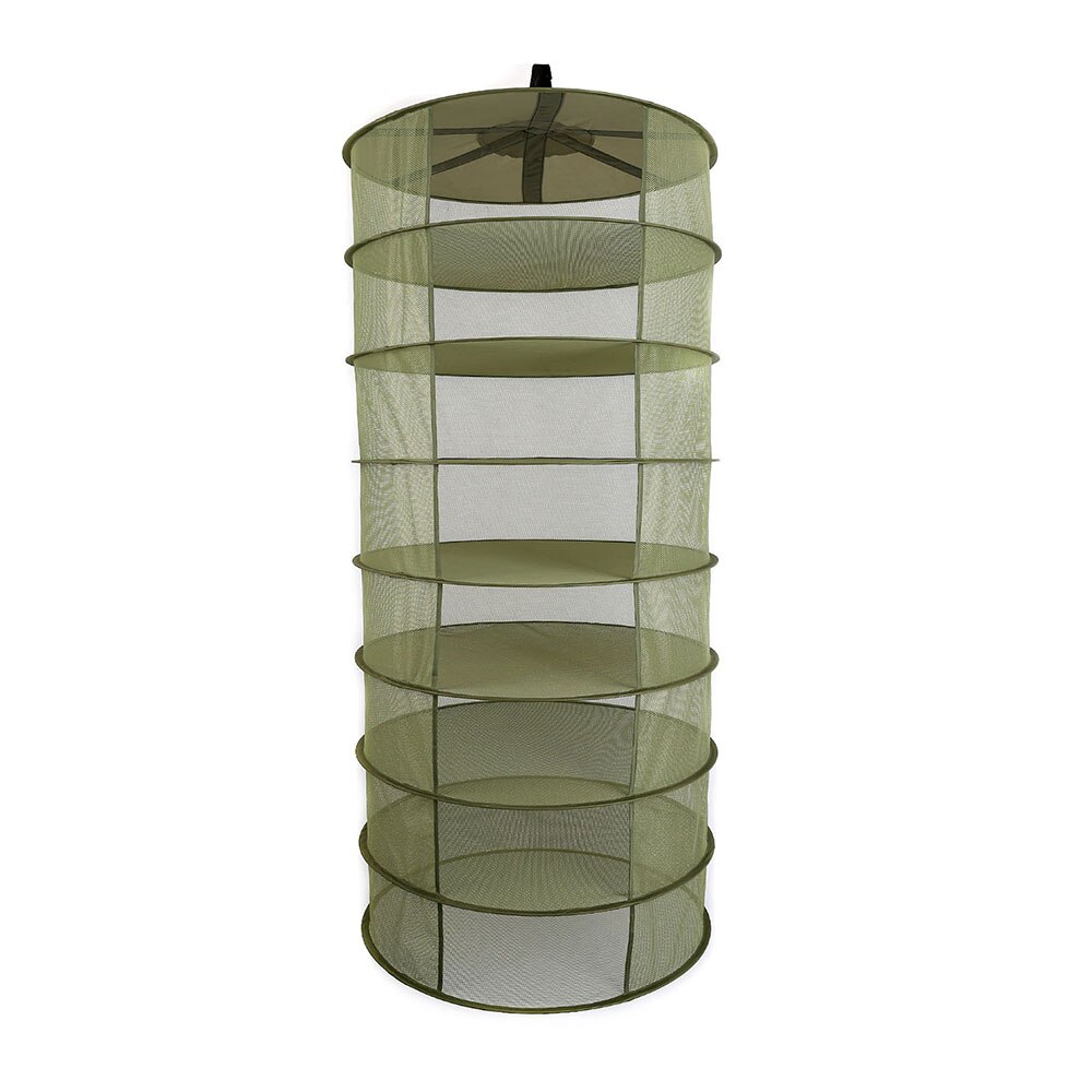 4/6/8 Layers Hanging Basket Folding Drying Net Rack Herb Dry Net Opening Shape Dryer Bag Mesh 600mm Diameter For Herbs Flowers: A  8 Layers