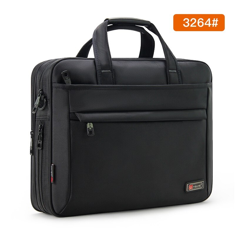 Heren aktetas zakelijke reis 14 inch laptoptas grote capaciteit zwart waterdicht oxford