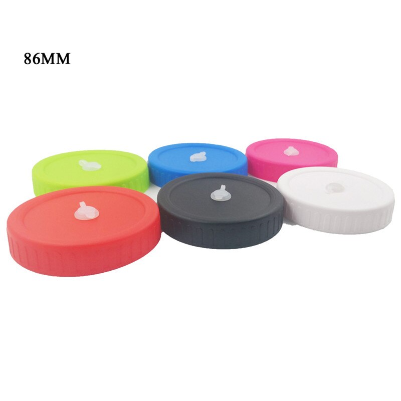 6 stuks herbruikbare glazen pot met deksel voor het vers houden van voedsel, plastic deksel en siliconen ring voor kookgerei en keukenaccessoires: A