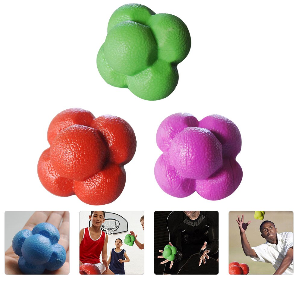 3pcs Hexagonal Reaction Ball Fitness Agile Balls Durable Fitness Ball for Home