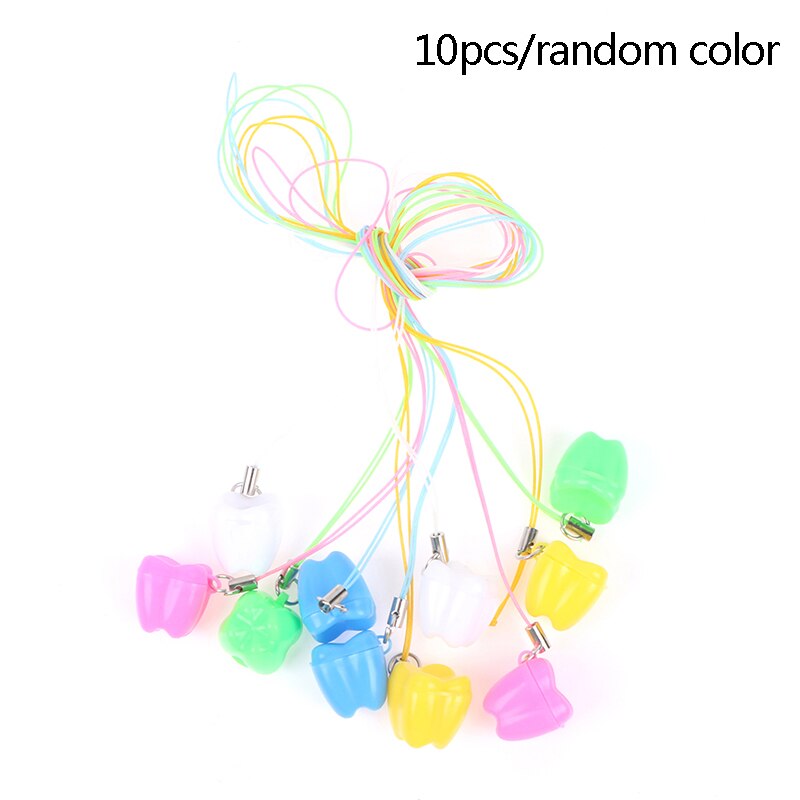 10Pcs Tooth Shape Kids Teeth Storage Boxes Child Baby Deciduous Tooth Organizer Mini Plastic Container Small Box
