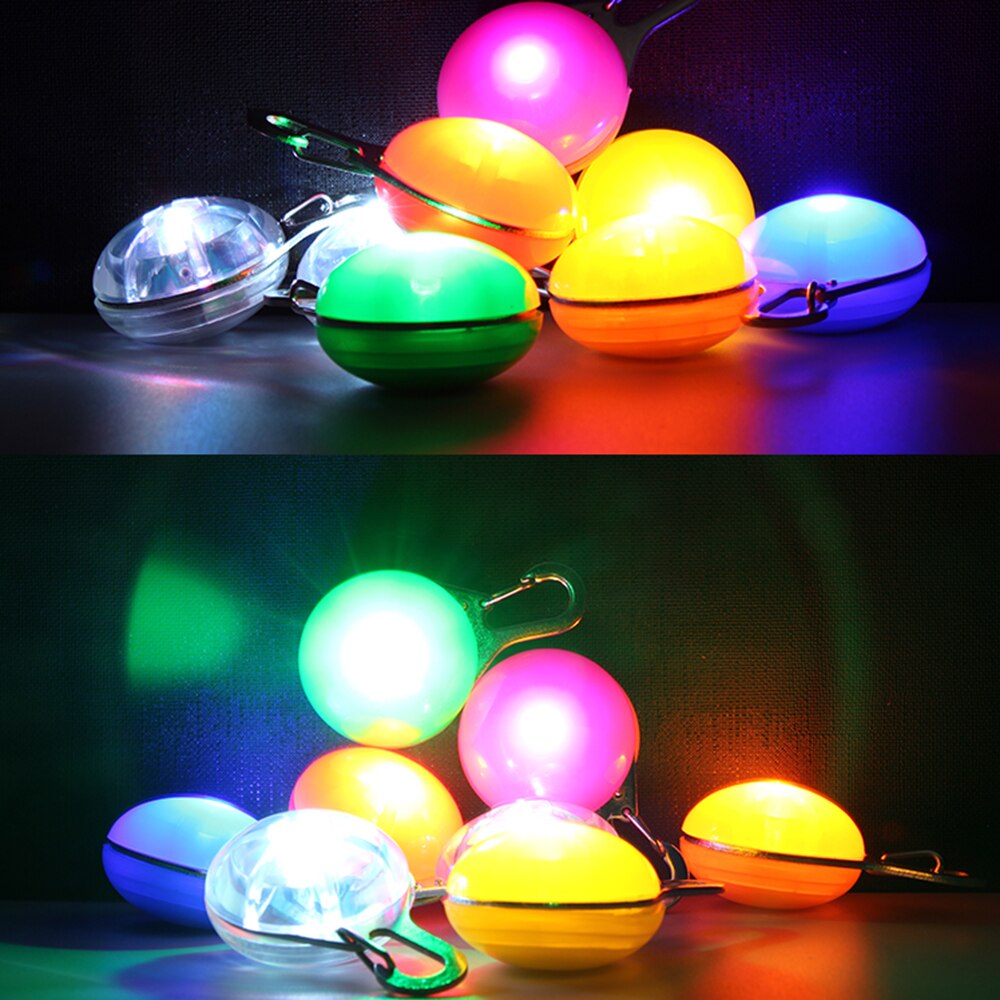 Collar COLGANTE para mascotas, luz LED de noche, linterna luminosa de seguridad, Collar de luces para mascotas, colgante de bola de iluminación