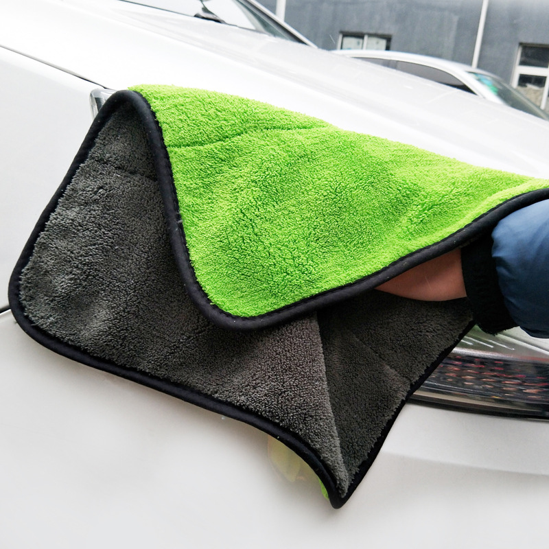 Bedste auto detalje mikrofiber bil rengøring tørring håndklæder hurtig tørre bil bil vask håndklæder: Grøn