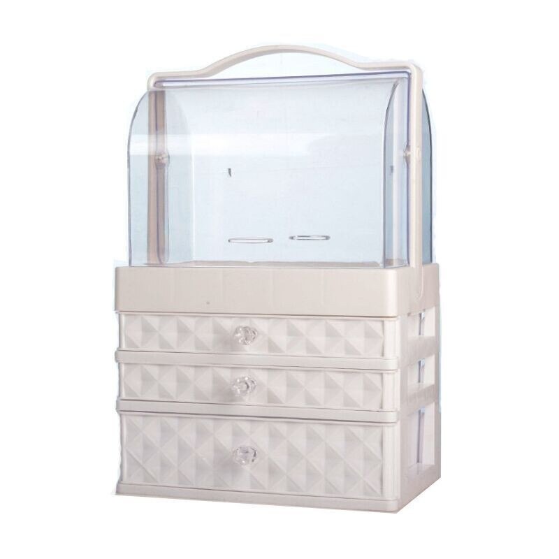 Organisateur de maquillage tendance grande capacité | Anti-poussière, boîte de rangement de cosmétiques, bureau beauté, tiroir de rangement