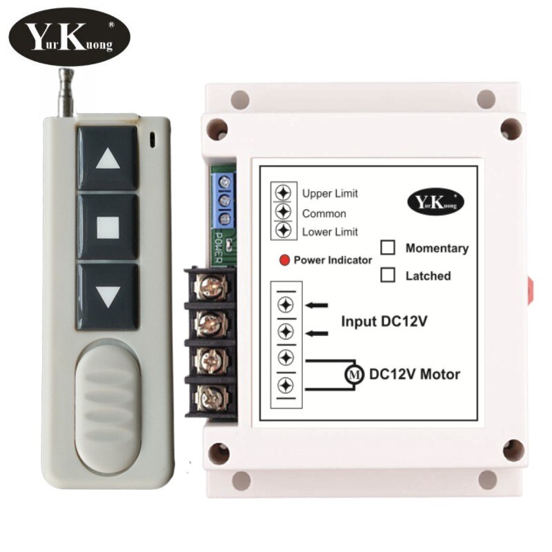 Rolling Door Motor Remote Controller DC 12V 24V 30A Relay High Load industrial control Motor Forwards Reverse Up Down Stop