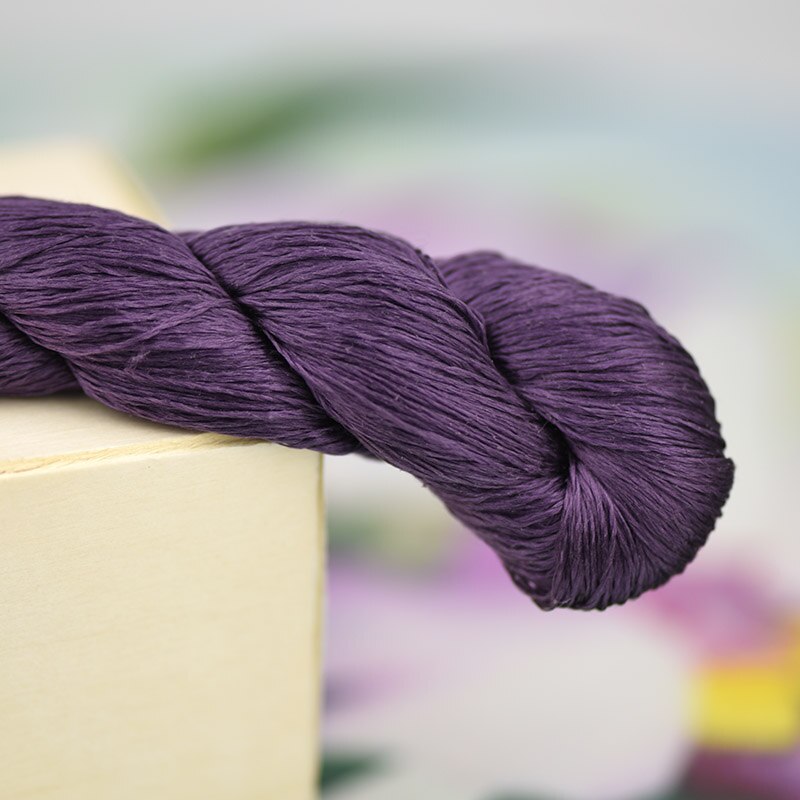 Hilo de bordar de seda/100% hilo de seda/bordado a mano, punto de cruz, morado oscuro/9 colores puros: 6
