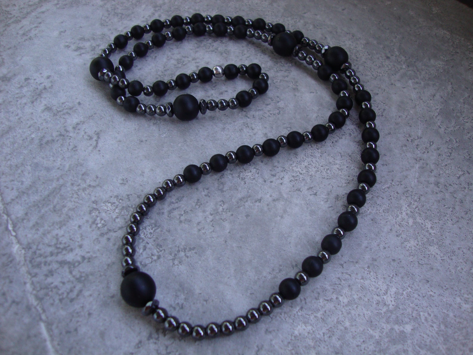 Collar Tribal para hombre, collar de Surf para hombre, collar bohemio para hombre, collar de Onyx negro de ojo de tigre