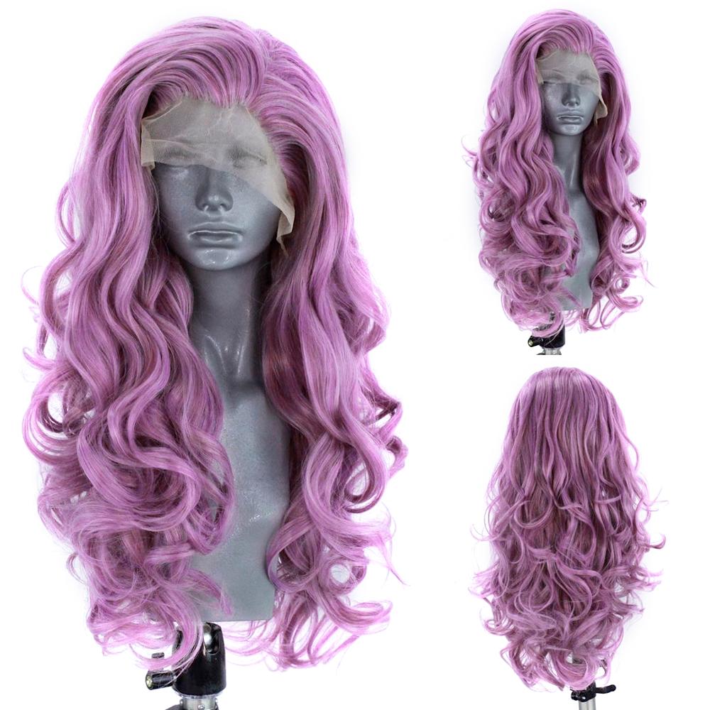 Charisma-perruque synthétique avec raie latérale sur dentelle, Body Wave longue, coiffure rouge sans colle résistante à la chaleur pour femmes noires