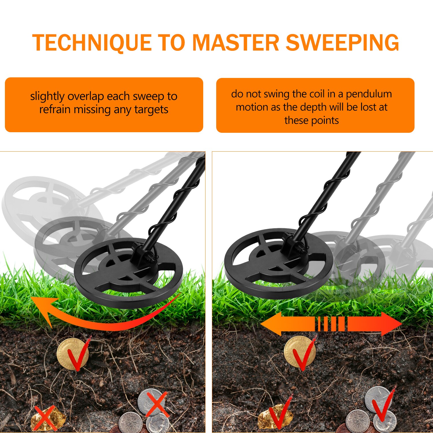 Underground Metal Detector GTX5060 Gold Ground Metal Detector Nugget High Sensitivity Sliver Finder Pinpointer