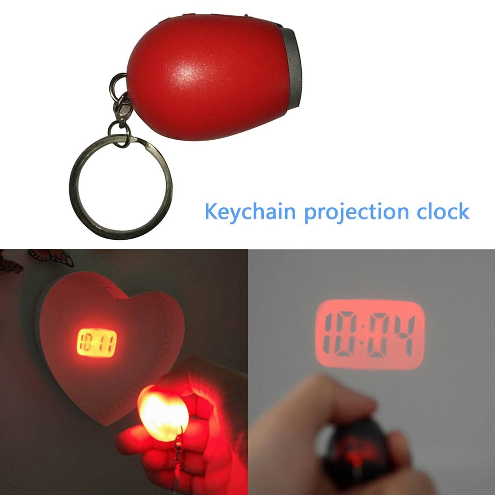 Moderne mini digitale projectieklok zaklamp draagbare led klok muur plafond tijd projectie horloge magische elektronische klok