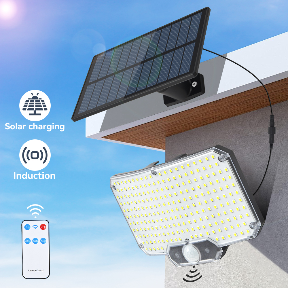 Super Bright Solar Light Outdoor Motion Sensor Solar Strong Power LED Garden Yard Park Wall Lamp IP65 Waterproof 3 Modes