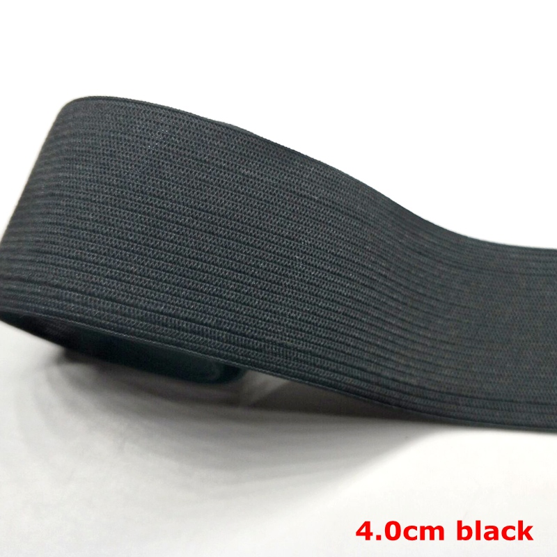 Hl 15/20/25/30/35/40/45Mm Zwart/Wit/Goud/Zilver Nylon Elastische Bands Garment Home Textiel Naaien Begrippen 1Meter Of 2Meter: 4.0cm black 1 meter