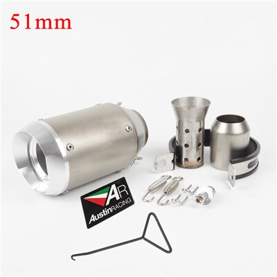 Carbon Fiber Escape System with DB kille Universal 51MM 60MM AR Austin Racing Motorcycle Exhaust Pipe For GSXR600 Z1000 ER6N K7: K