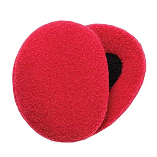 2Pcs Winter Warm Bandless Earmuffs for Women Men Plush Windproof Bandless Ear Muffs Cover Earwarmers Ear Muffs Earlap Warmer: Red