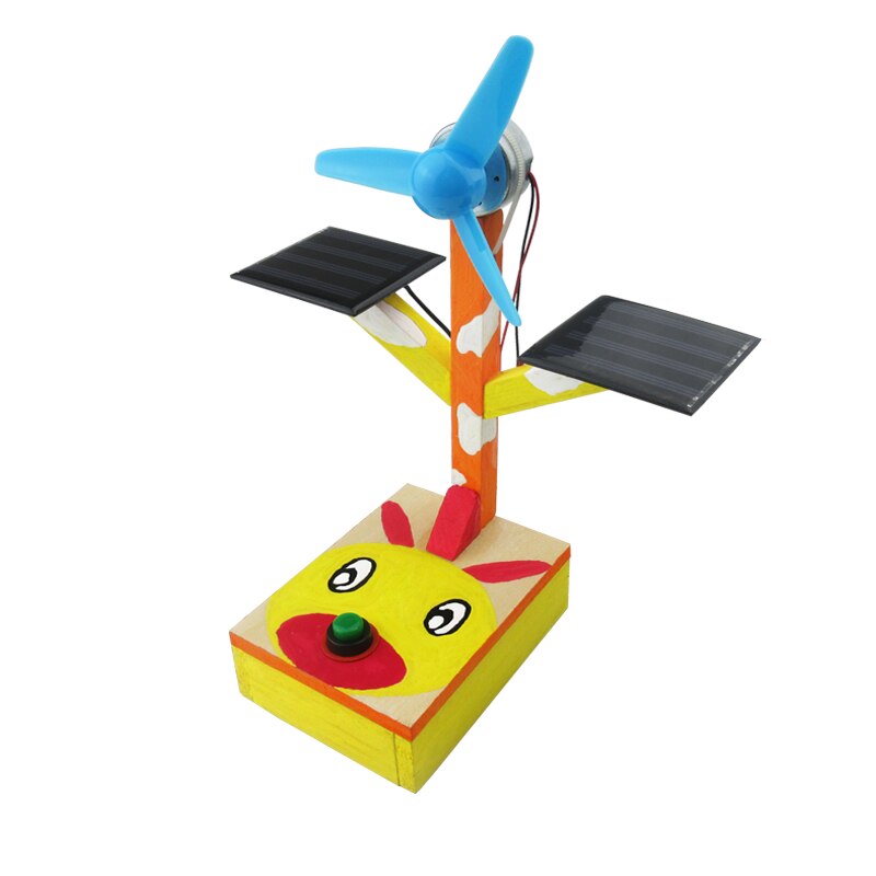 Solar Powered Fan DIY Children's Handmade Invention Solar Fans solar generator Hand-assembled Materials for Scientific Physics