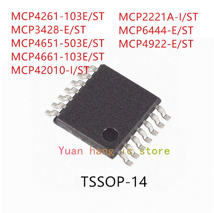 10Pcs MCP4261-103E/St MCP3428-E/St MCP4651-503E/St MCP4661-103E/St MCP42010-I/St MCP2221A-I/St MCP6444-E/St MCP4922-E/St Ic