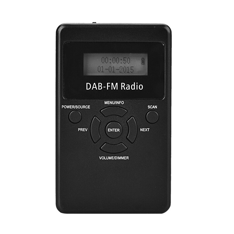 Mini Draagbare Dab Digitale Radio Draagbare Dab + Fm Twee-Band Ontvanger Ingebouwde Lithium Batterij fm Radio Omroep