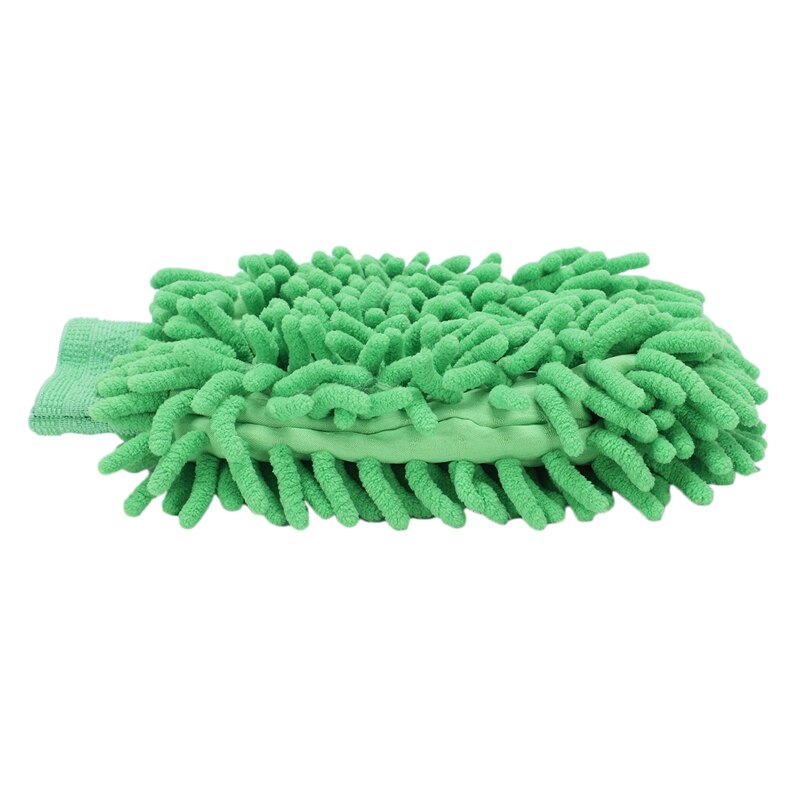 Bilvask, skrubbeværktøj grøn mikrofiber handske votterenser