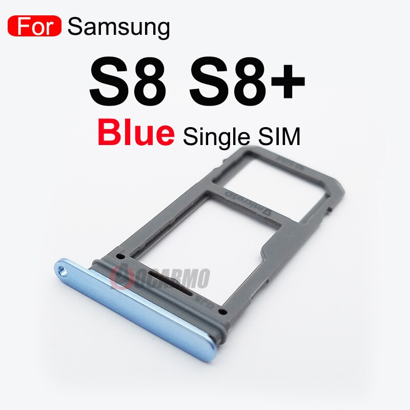 Aocarmo 10Pcs For Samsung Galaxy S8 SM-G9500 G950F S8 Plus SM-G955 S8+ Single/Dual Metal Plastic Nano Sim Card Tray Holder