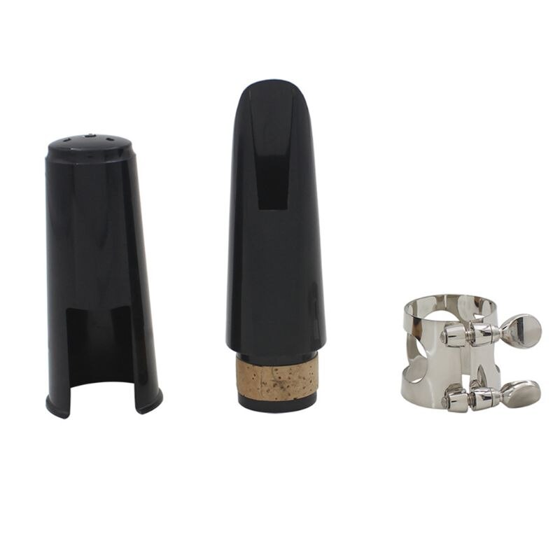 Clarinet Mouthpiece Kit with Ligature,one Reed and Plastic Cap~black